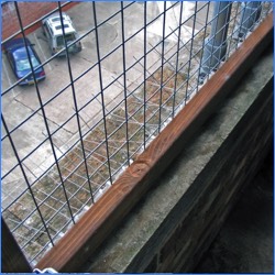 Removable mesh panels at Evesham fire station